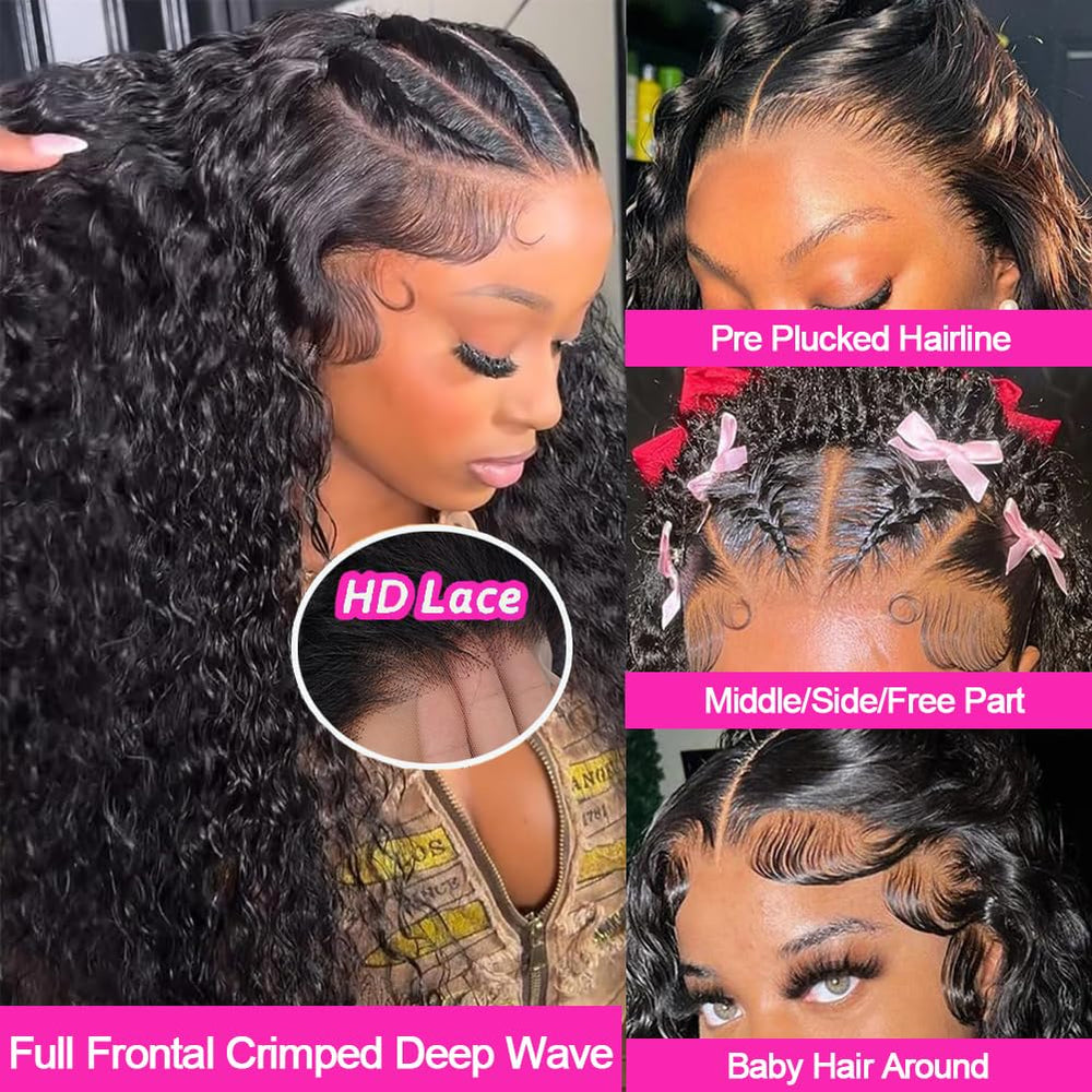 Kdmidun HD lace front wig simulated scalp close-up for seamless parting