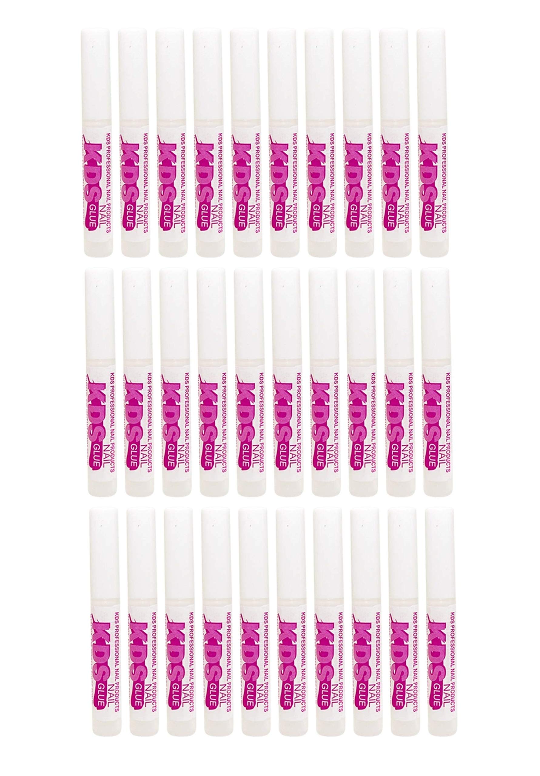 KDS nail tip glue for acrylic tips offers a strong bond with a clean white finish.