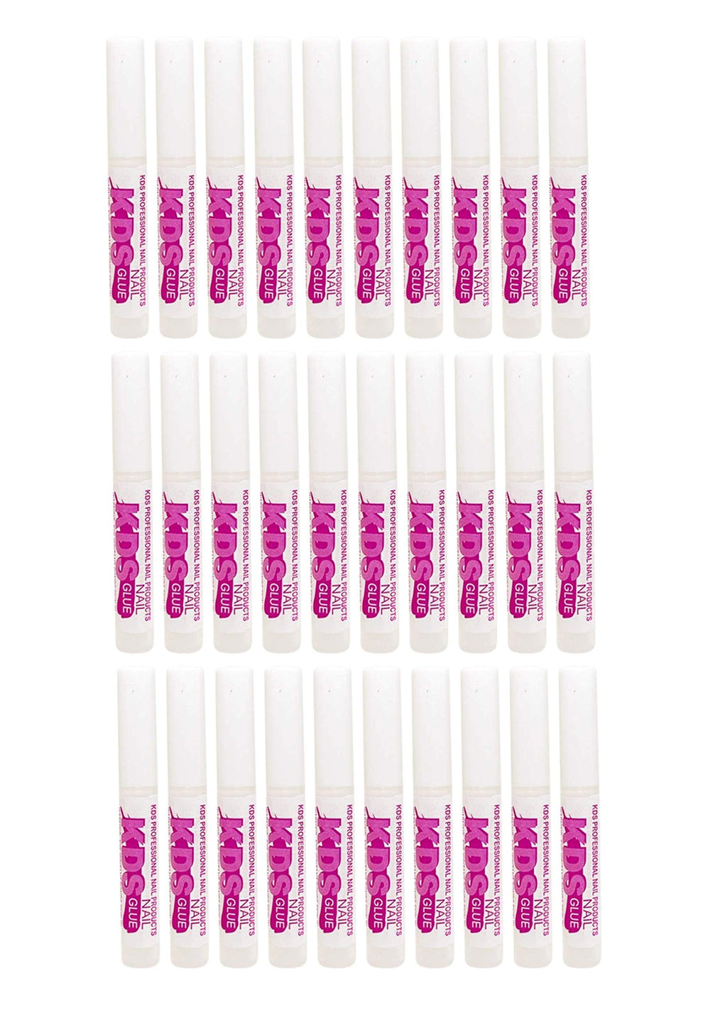 KDS nail tip glue for acrylic tips offers a strong bond with a clean white finish.