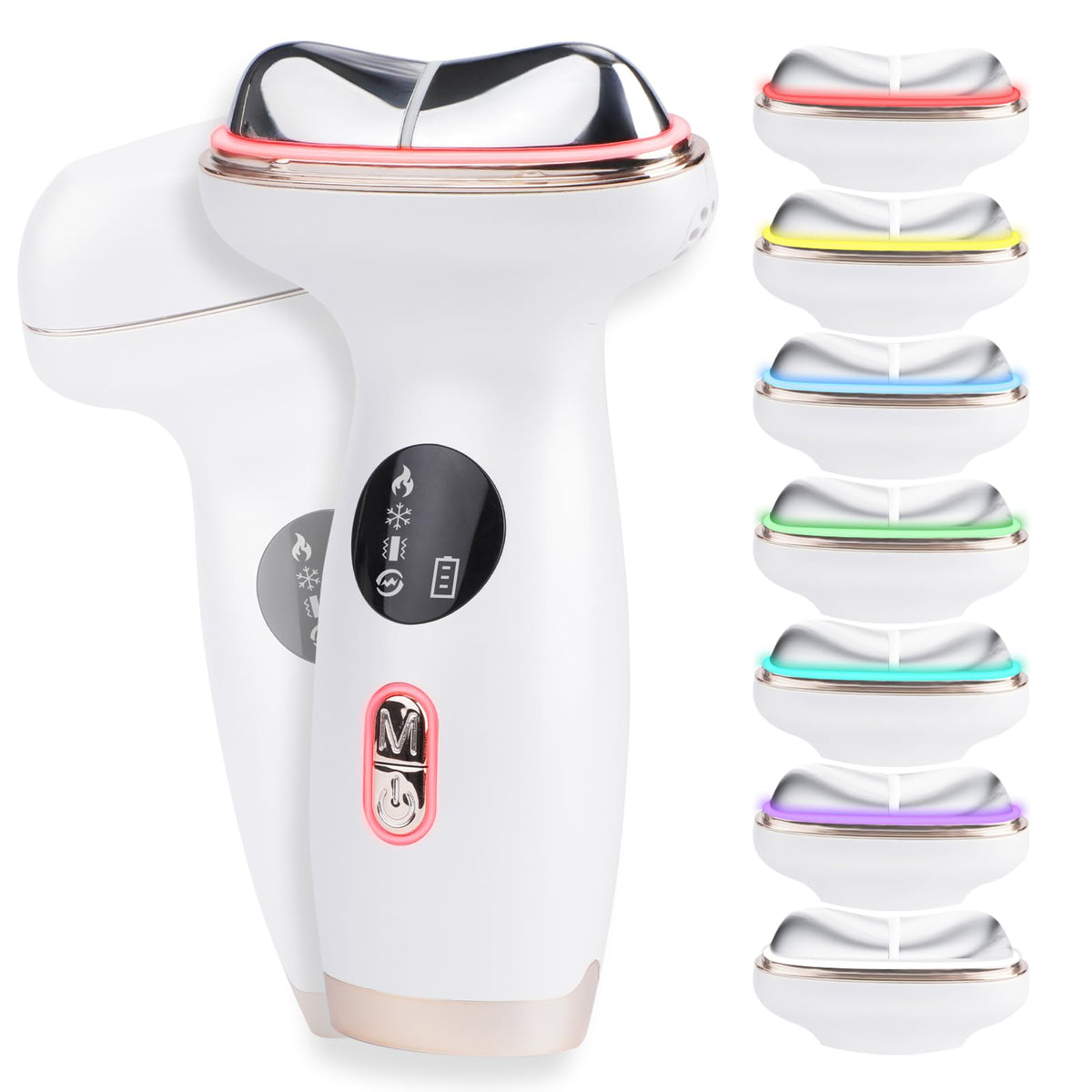 Kdune microcurrent facial device in use on the jawline for contouring and firming