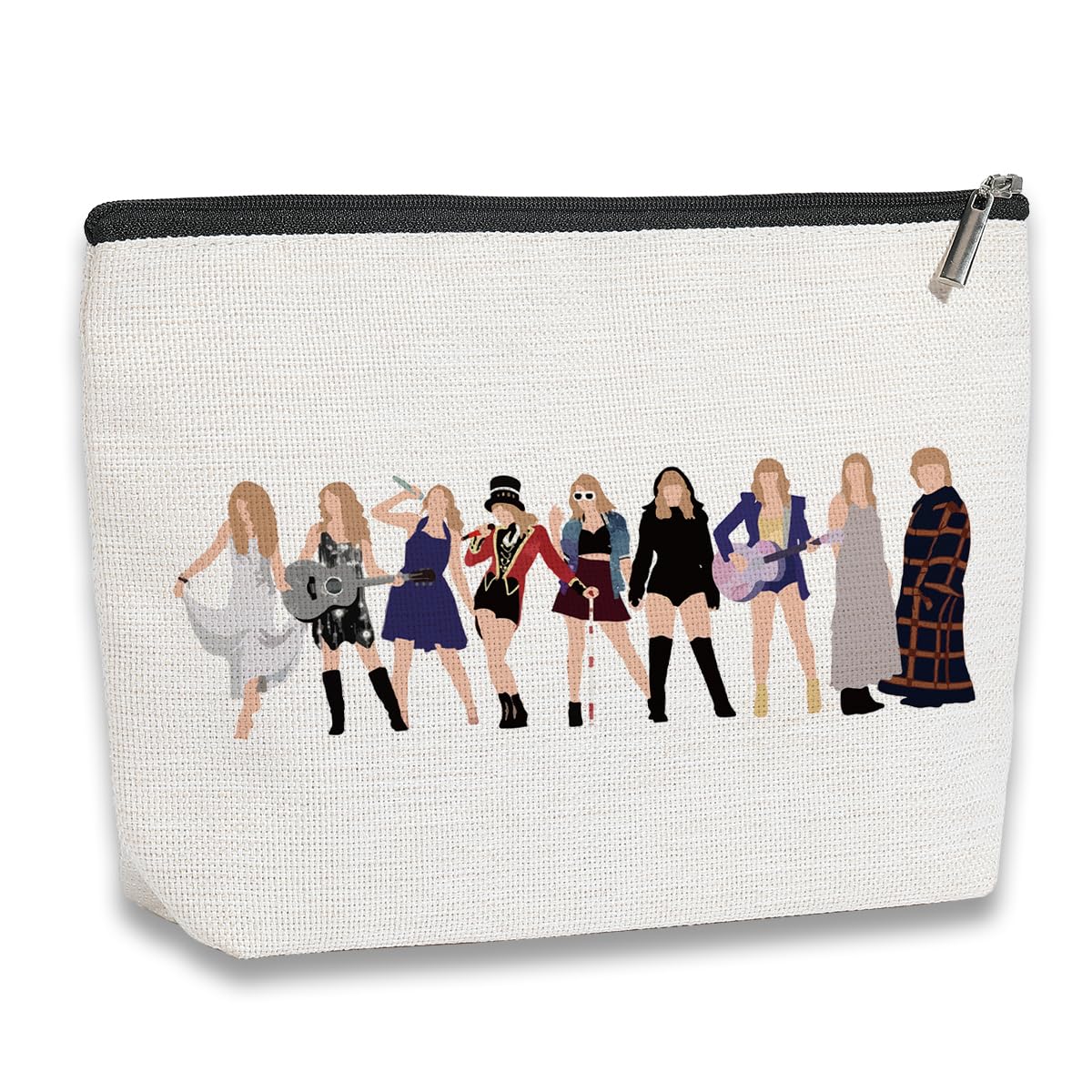 KDXPBPZ makeup bag front view with album-inspired design for travel organization.