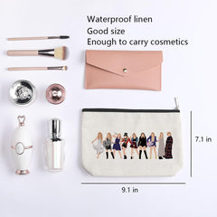 KDXPBPZ makeup bag side graphic highlighting colorful double-sided print.