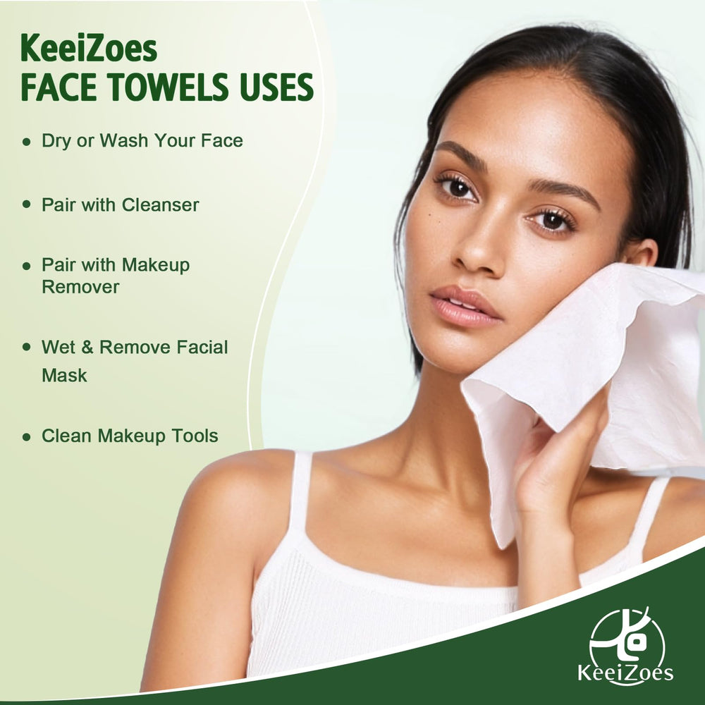 KeeiZoes versatile towels for face care, baby care, kitchen, and travel use.