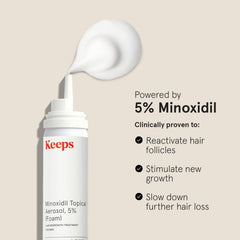 Keeps 5% Minoxidil foam for easy, mess-free application.