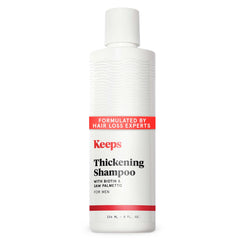 Keeps Thickening Shampoo bottle front view supports fuller-looking hair.