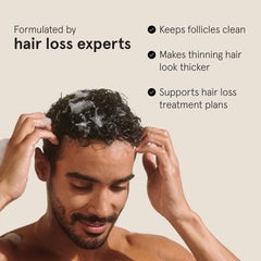 Keeps Thickening Shampoo foam close-up shows rich lather.