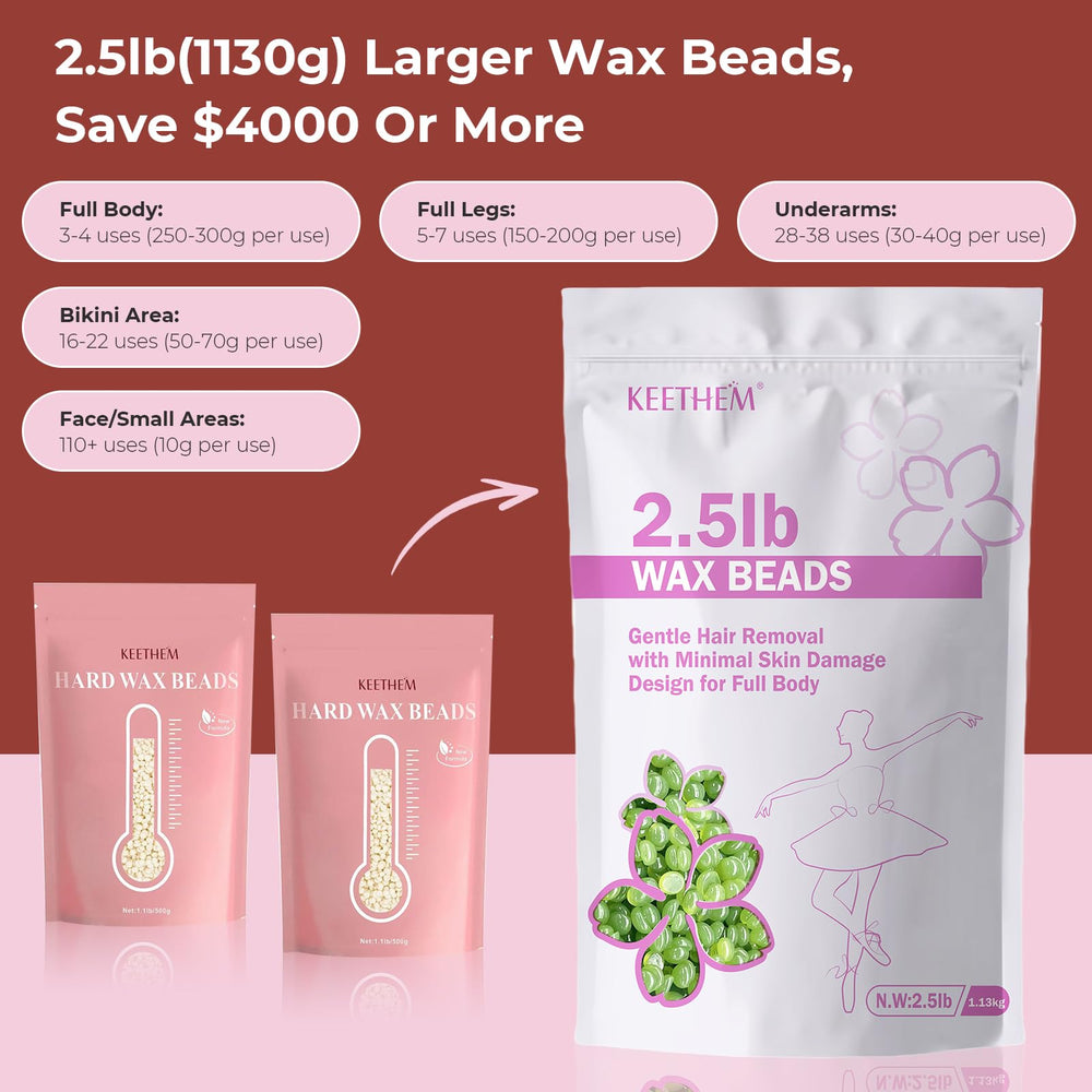 Keethem bulk 2.5lb wax beads for multiple sessions