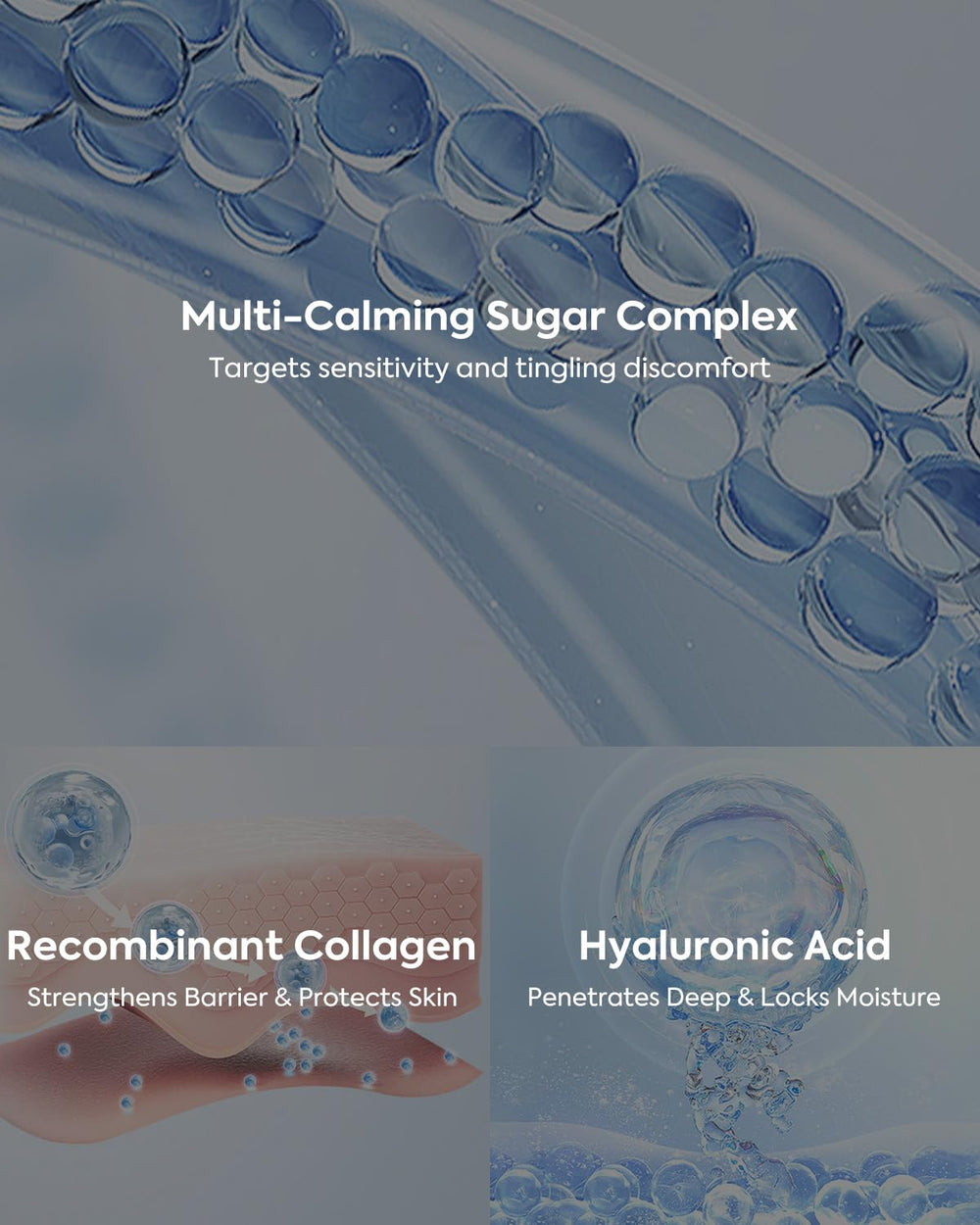 Kefumei Komfymed hydration matrix image highlights sodium hyaluronate benefits