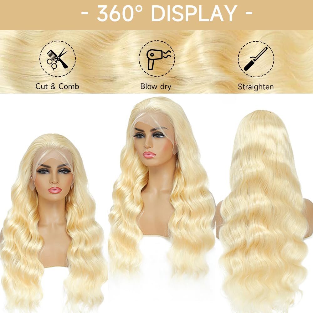 KEGOO 613 dye-ready wig inviting color experimentation on long blonde hair