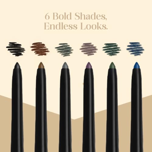 Kehyla Beauty waterproof eyeliner swatch on lid for all-day smudge-proof wear