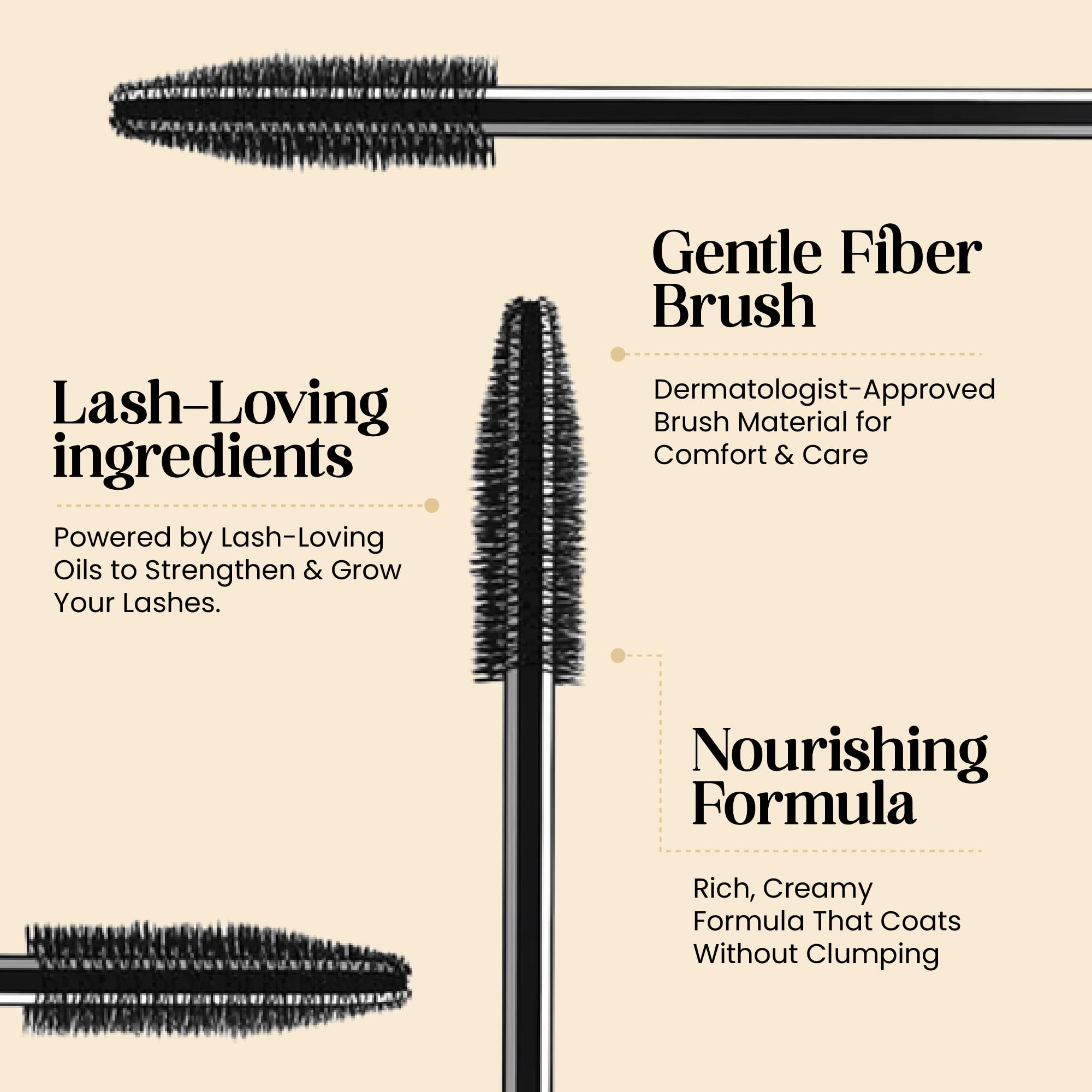 Kehyla Beauty mascara with hyaluronic acid nourishes and softens lashes.