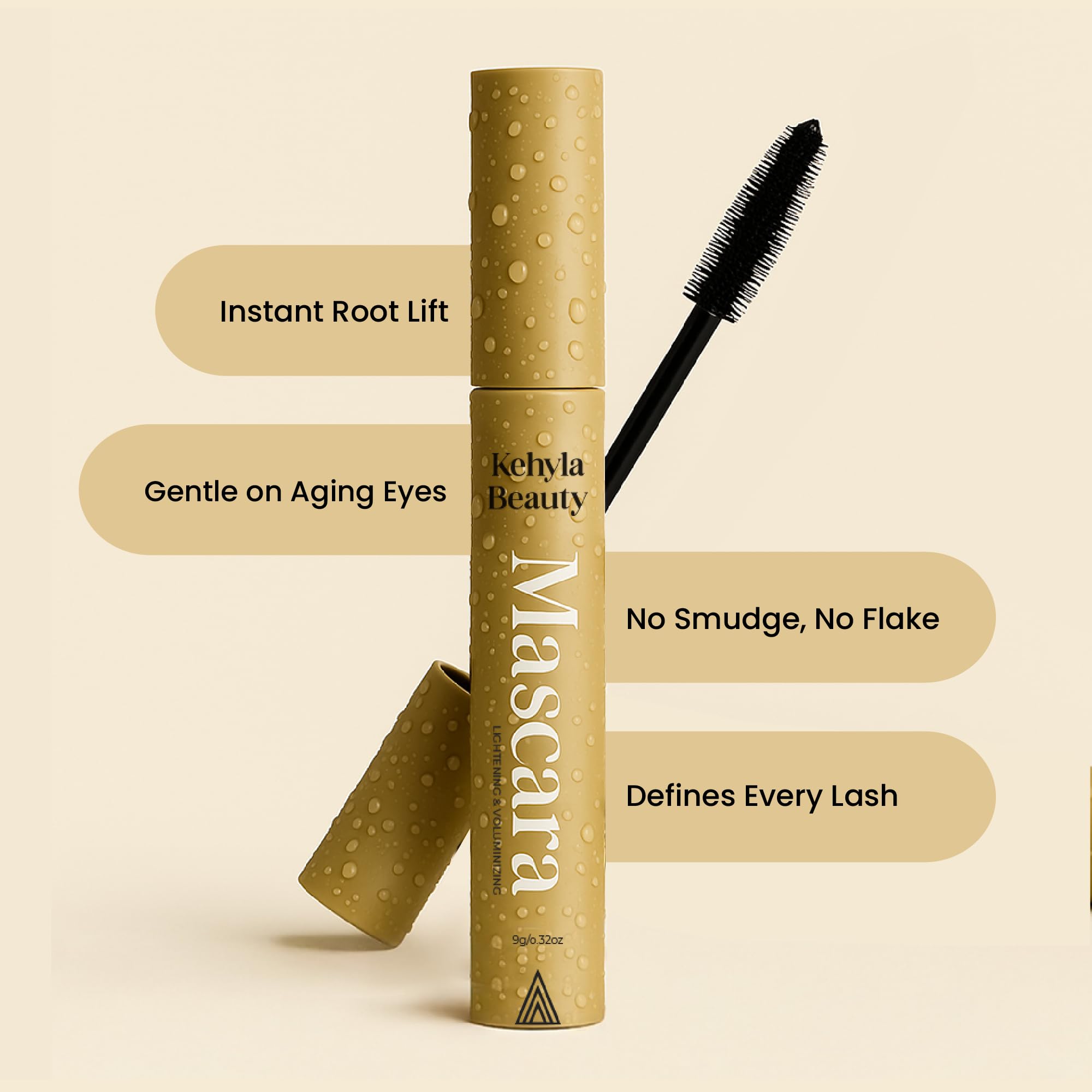 Kehyla Beauty long-lasting mascara keeps lashes defined from morning to night.