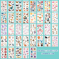 Keikihipa 37 sheets close-up showing diverse themes for kids.