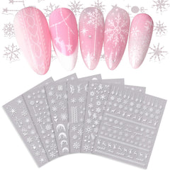 Kelhomecl Christmas nail stickers snowflake design add festive elegance to nails.