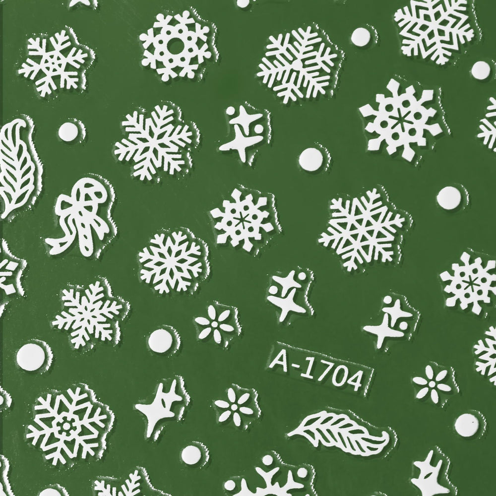 Kelhomecl star decals brighten nails for holiday party looks.