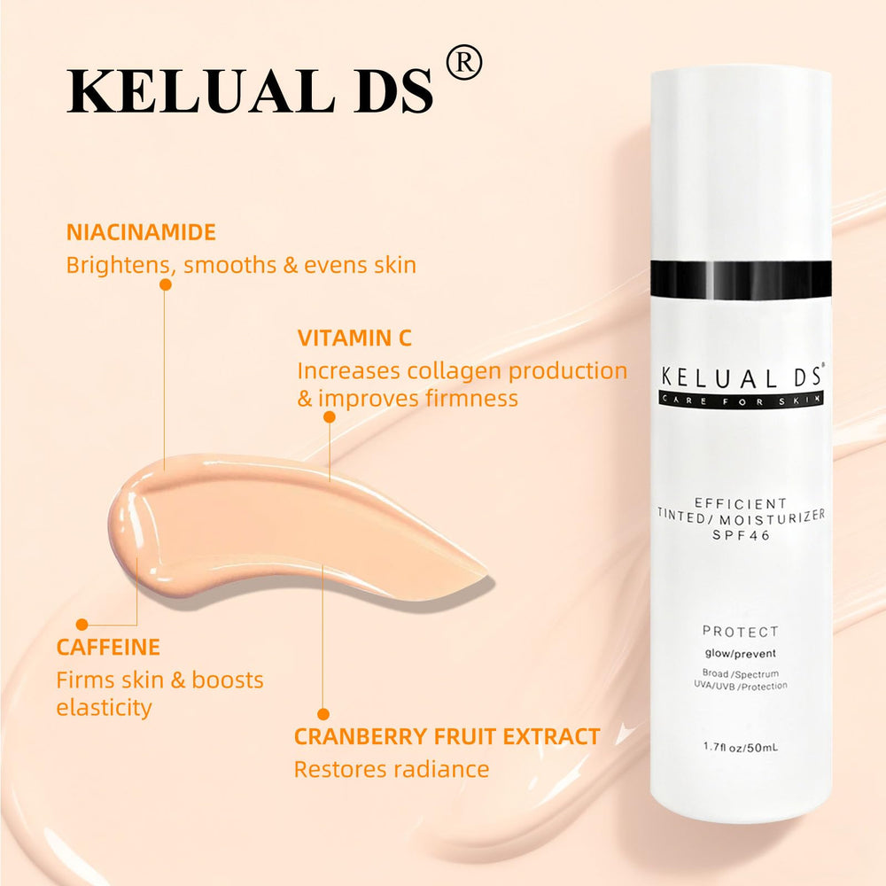 KELUAL DS 50ml bottle with SPF 46 for daily facial protection