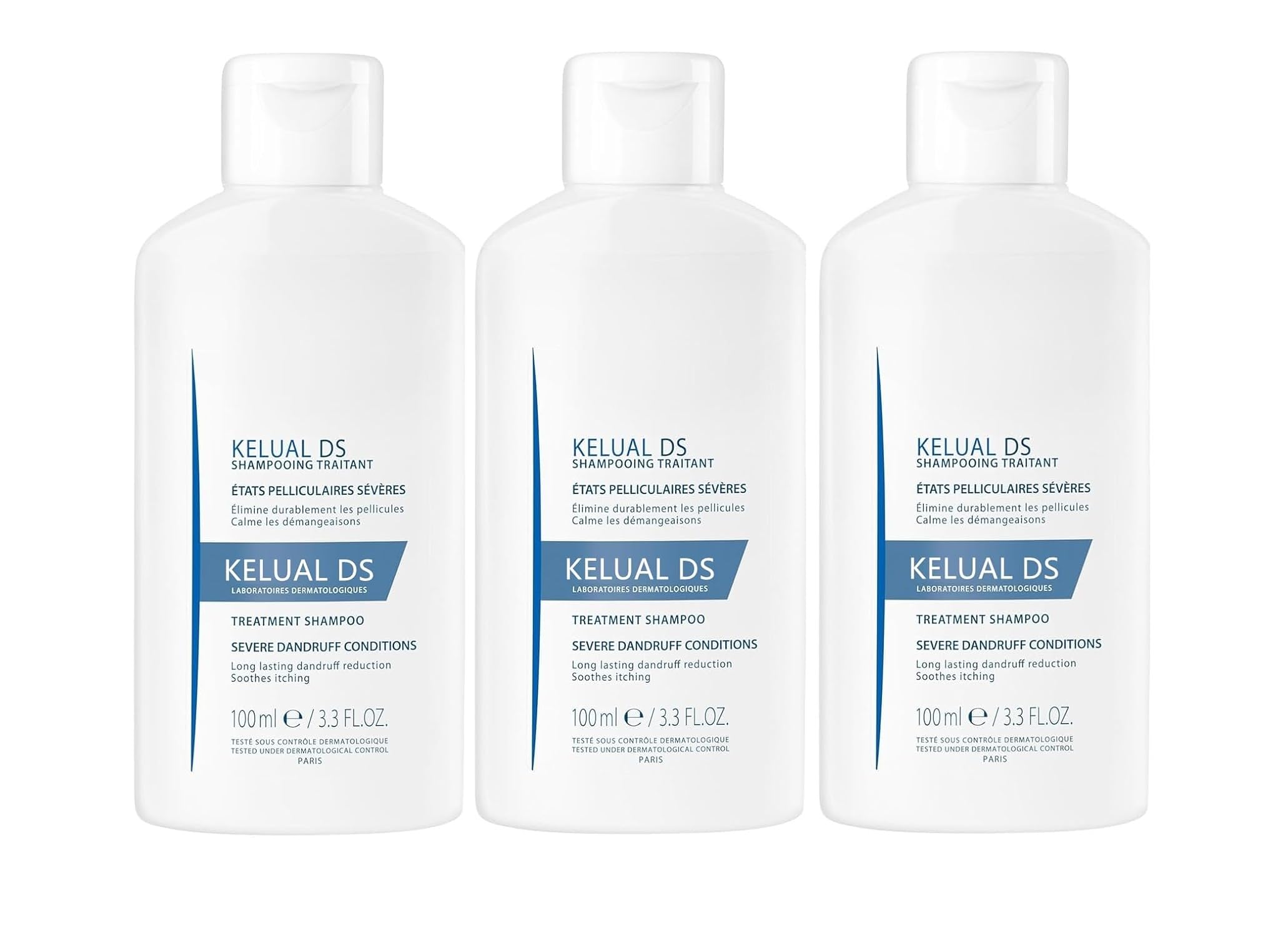 Kelual DS anti-dandruff shampoo bottle for long-lasting scalp relief