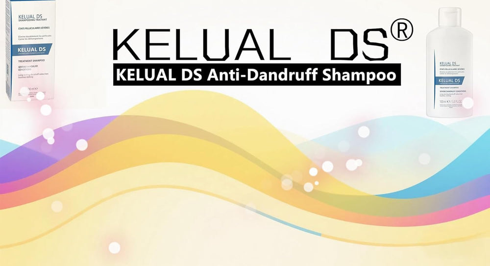 KELUAL DS dandruff relief on hair suggesting healthier-looking strands.