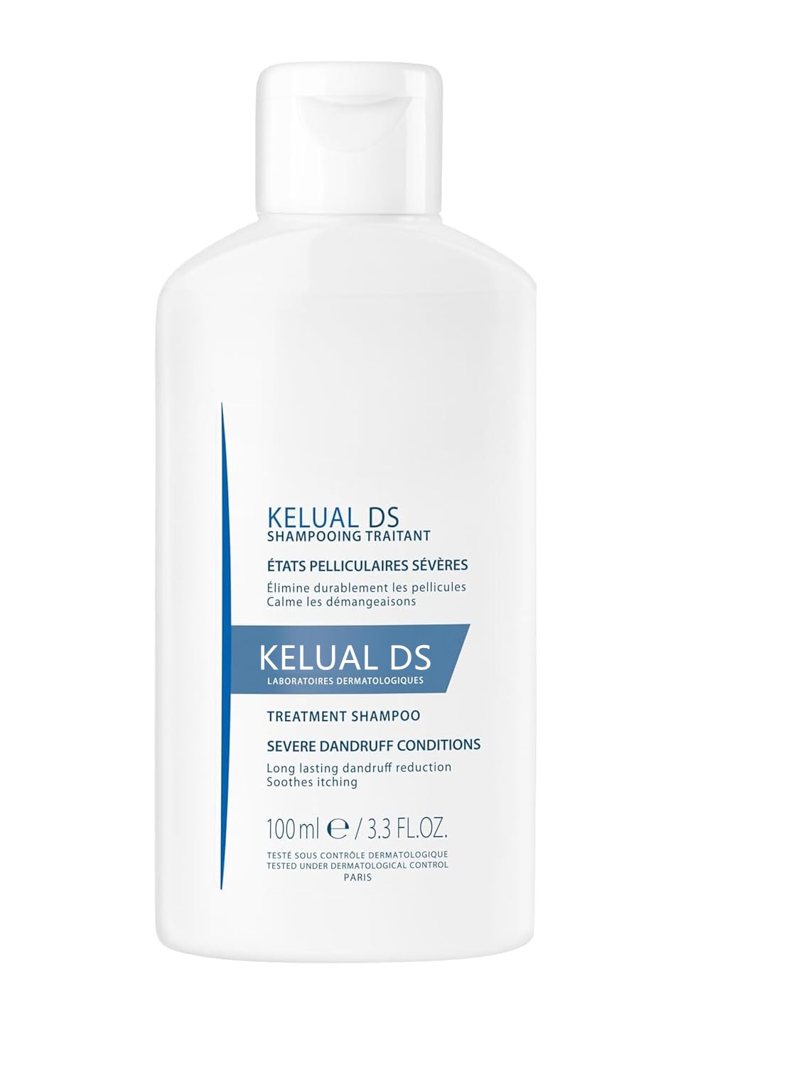 KELUAL DS shampoo application on hair showing easy lather.