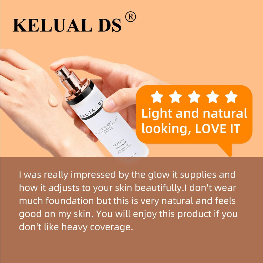 KELUAL DS sunscreen application scene showing broad spectrum protection for daily wear
