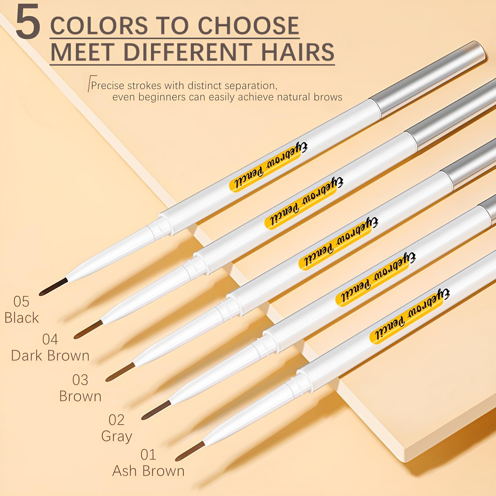 Kemelo Jane Brow Pencil shown with the built-in spoolie for blending.