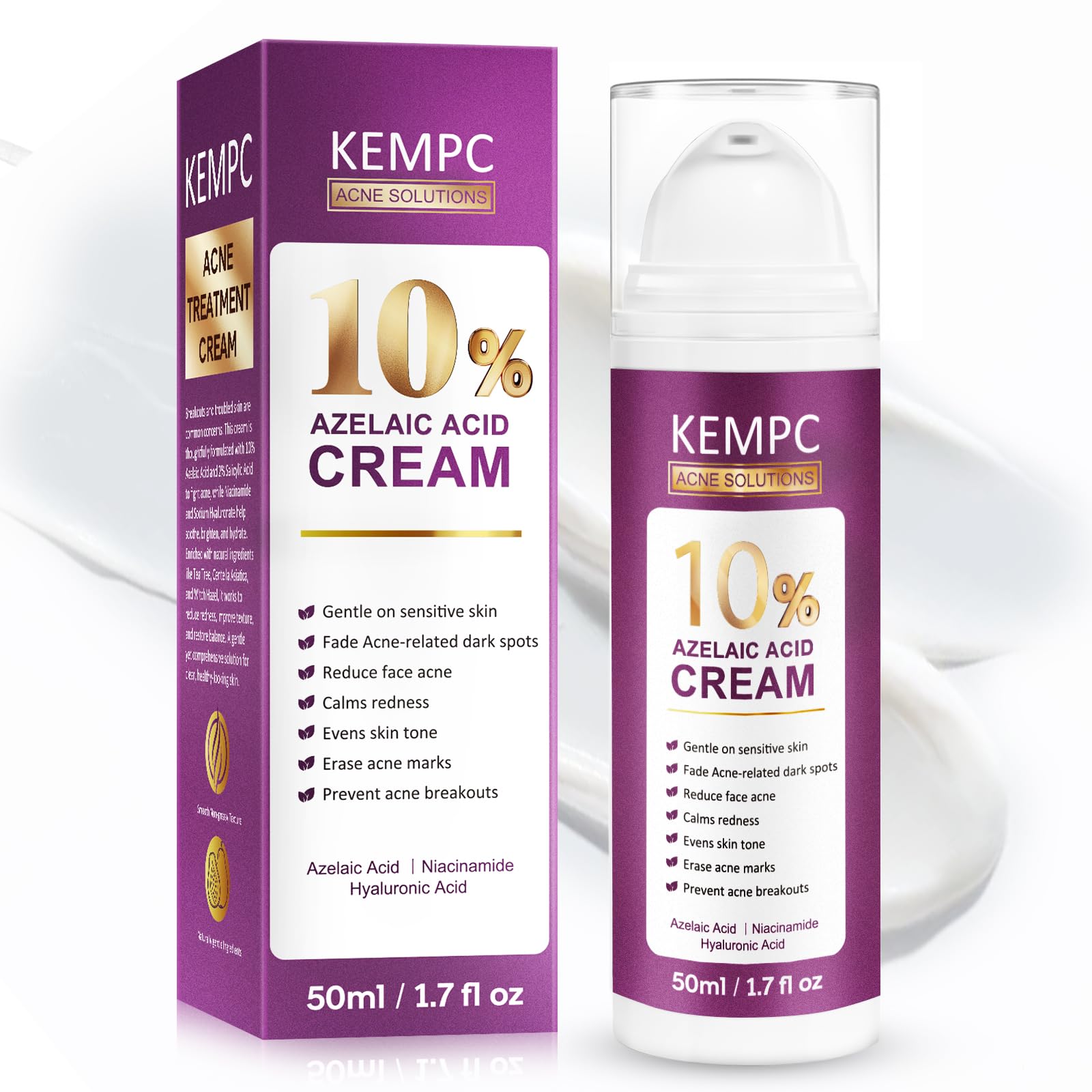 Kempc cystic acne treatment bottle pour targets cystic acne and hormonal breakouts.