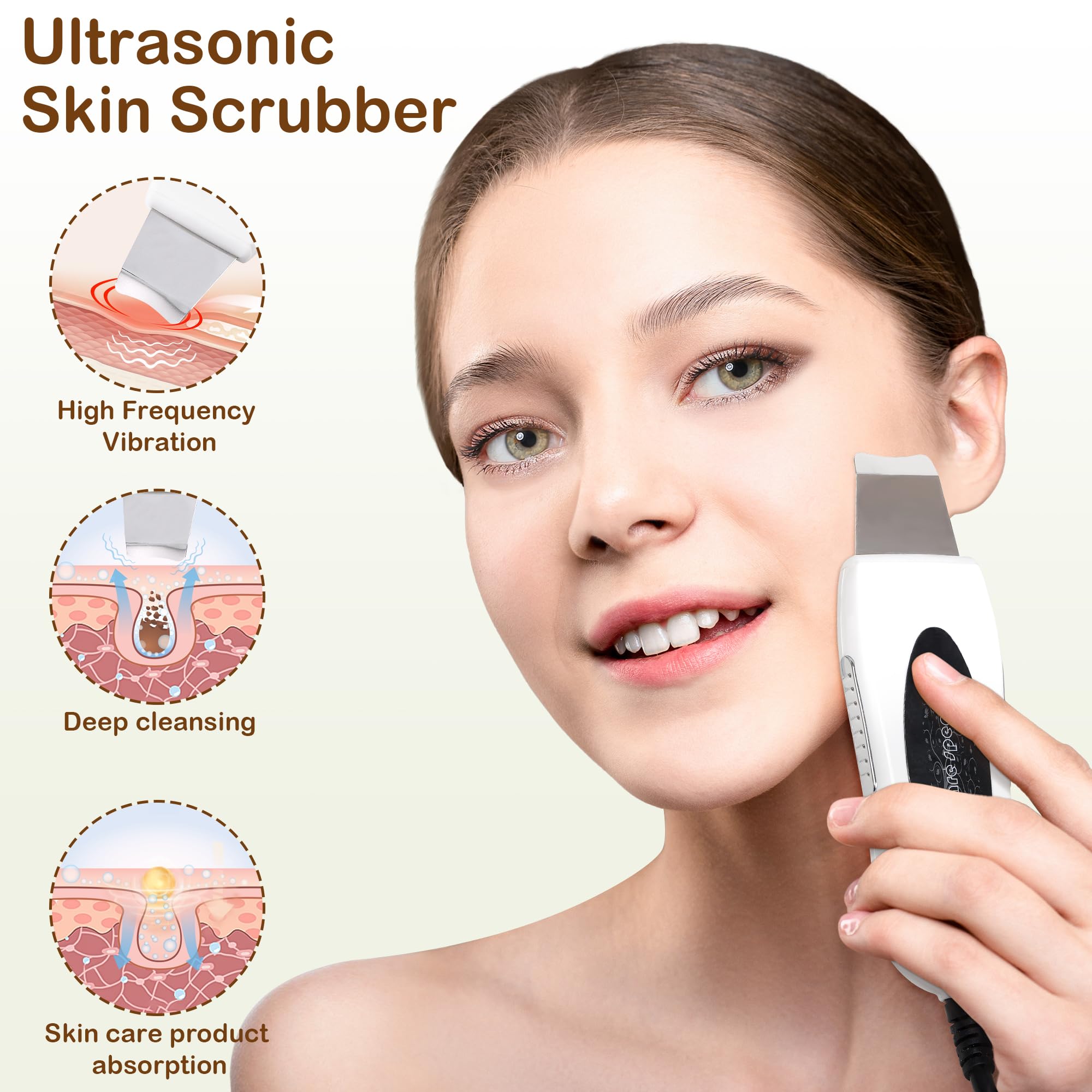Kendal skin scrubber tool close-up illustrating pore-cleansing action.