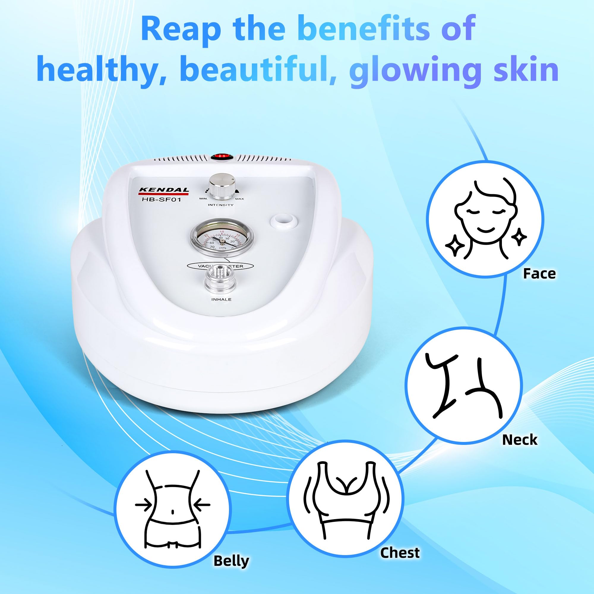 Kendal Diamond Microdermabrasion Machine side view highlighting compact home spa design