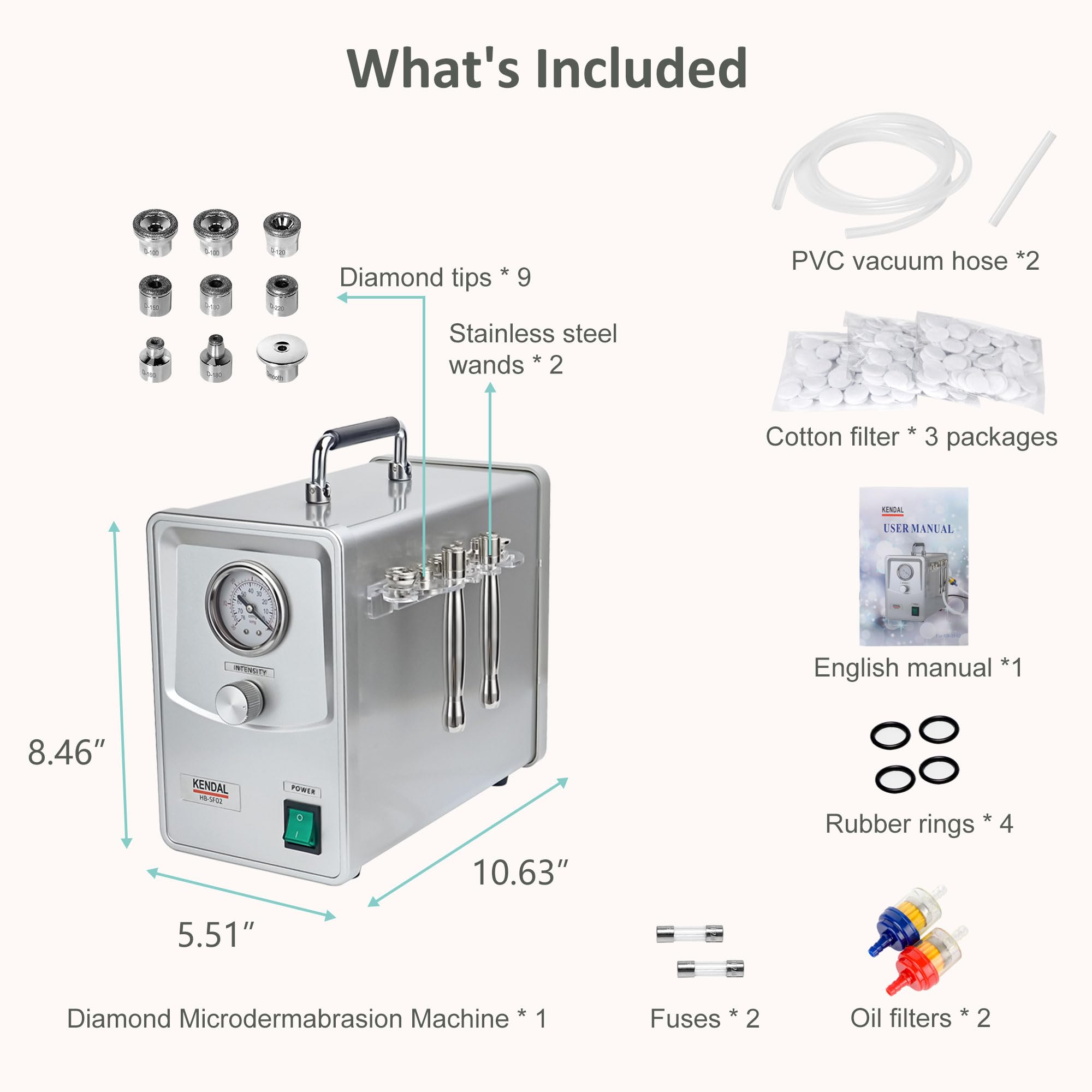 Kendal professional-grade machine designed for home or spa use.