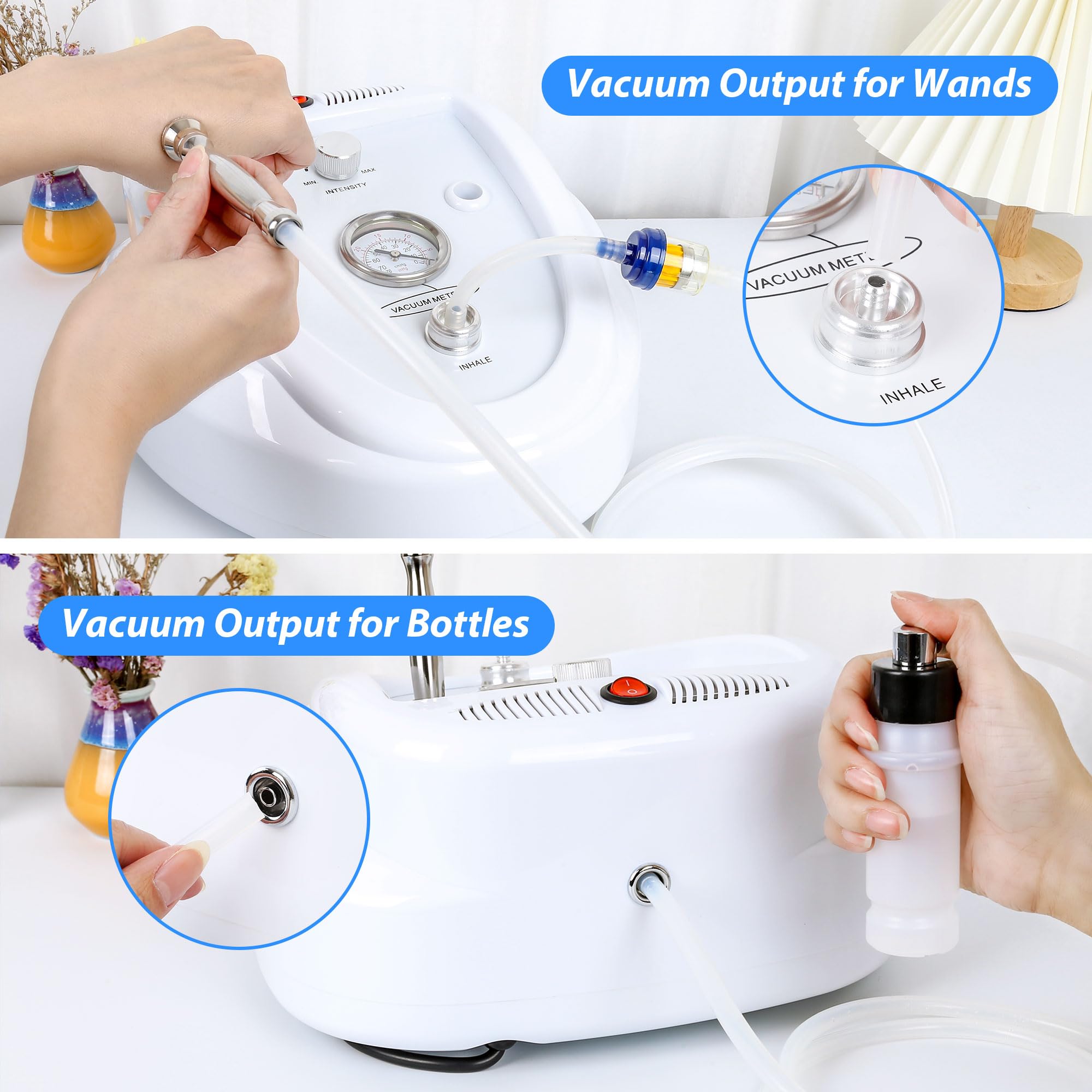 Kendal Vacuum Blackhead Removal function in action for cleaner pores