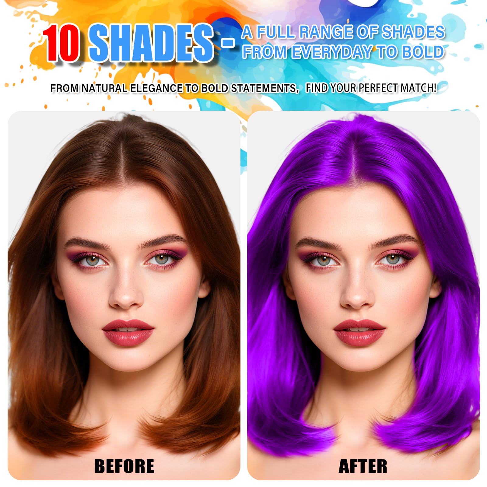 KENINA Purple Hair Spray showcases on-the-go, portable color convenience.