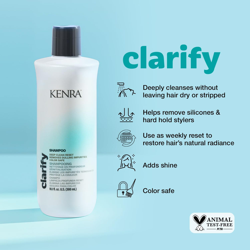 Kenra Clarify Shampoo with Willow Bark Extract for gentle cleansing