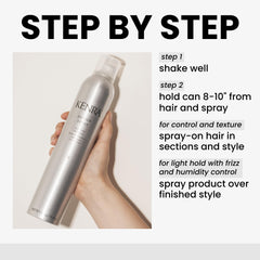 Kenra Design Spray 9 resists humidity to extend wear