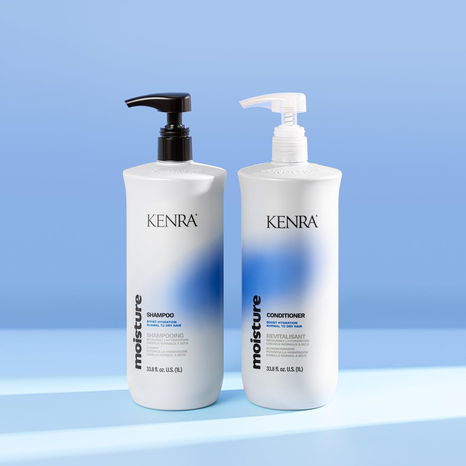 Kenra Moisture Conditioner smoothing action supports sleek, manageable hair after wash.