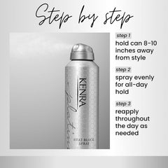 Before styling, Kenra spray provides protective barrier