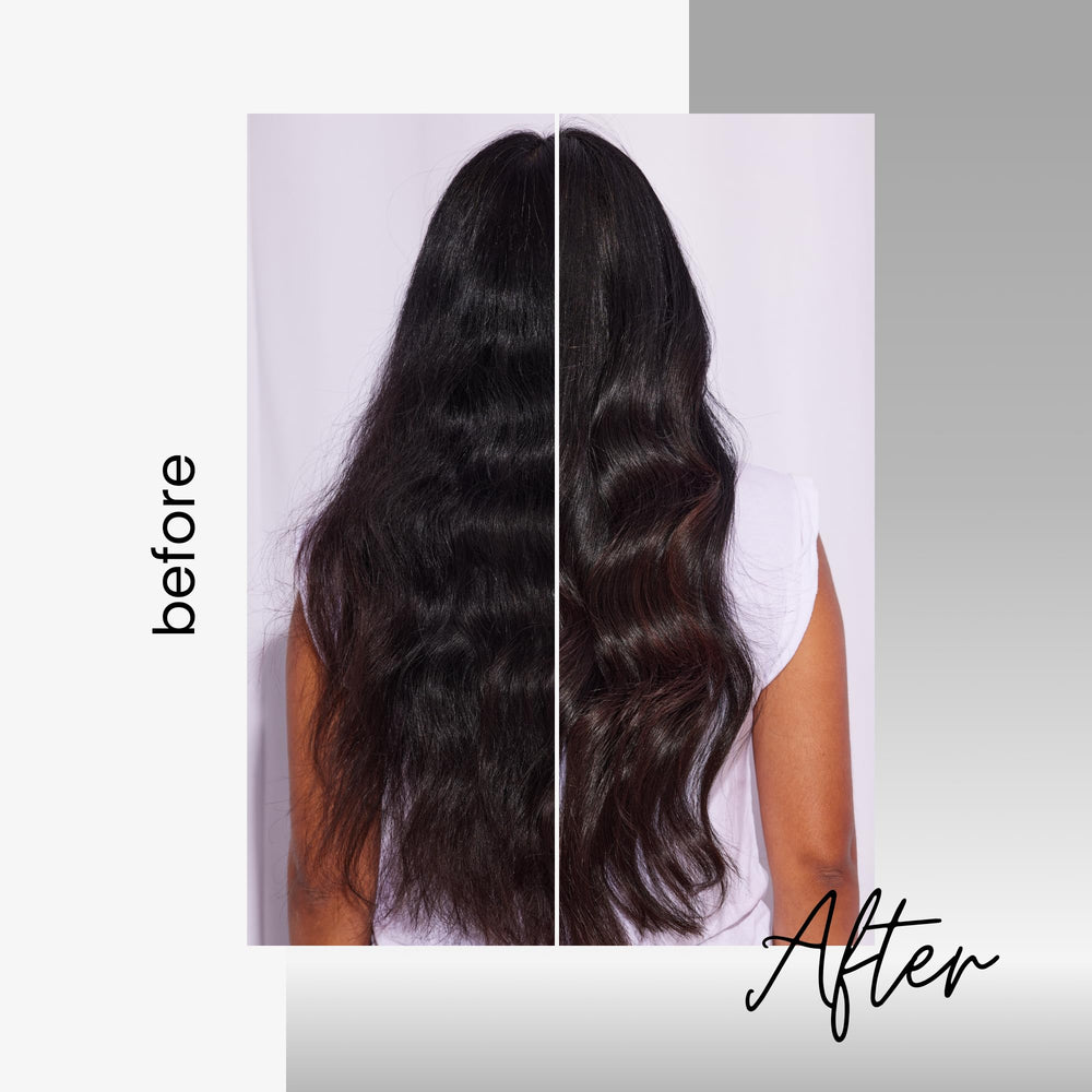 Kenra Platinum Luxe Shine gold-detail closeup showcases luxurious slip for detangling.
