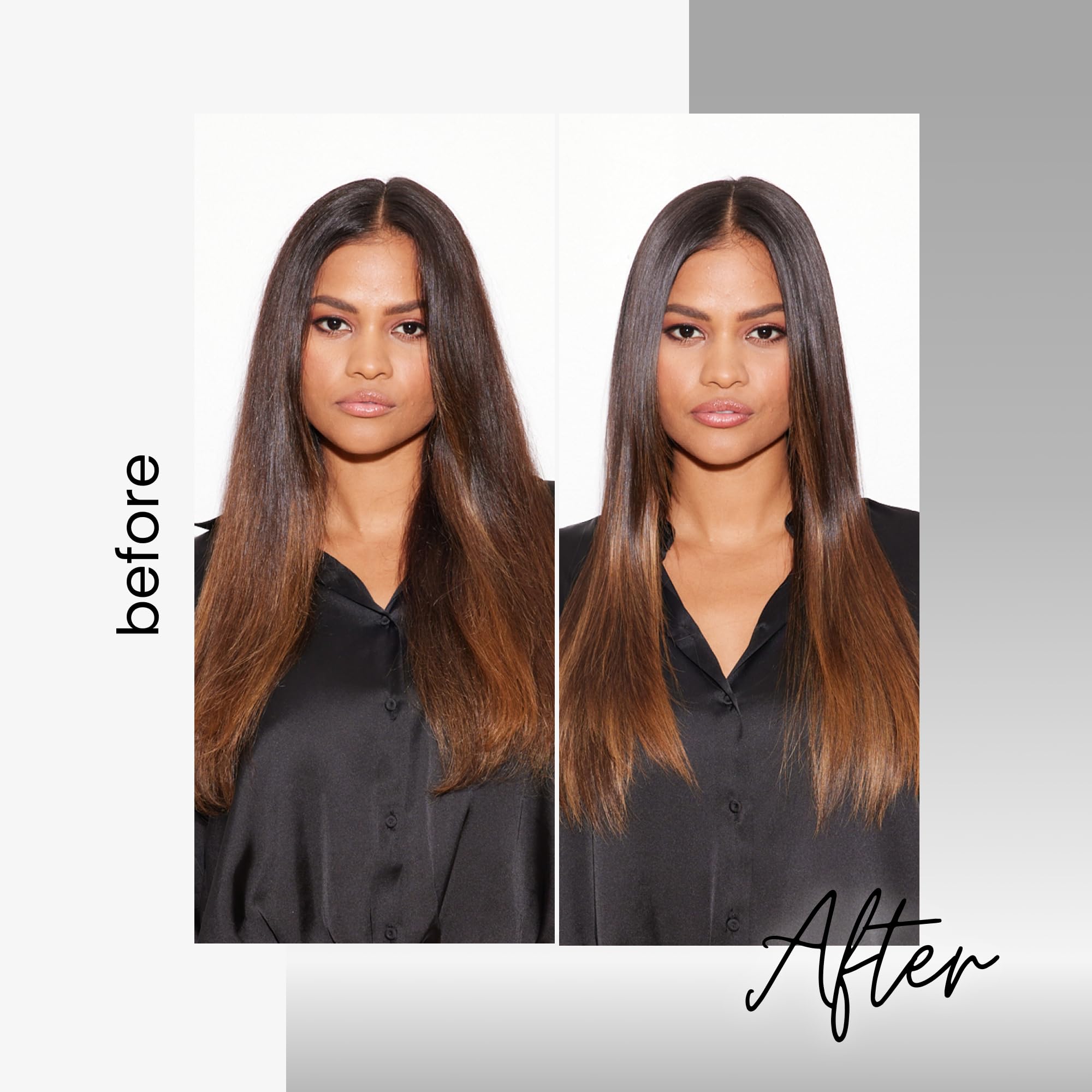 Kenra Platinum Silkening Gloss finish delivers radiant sheen.