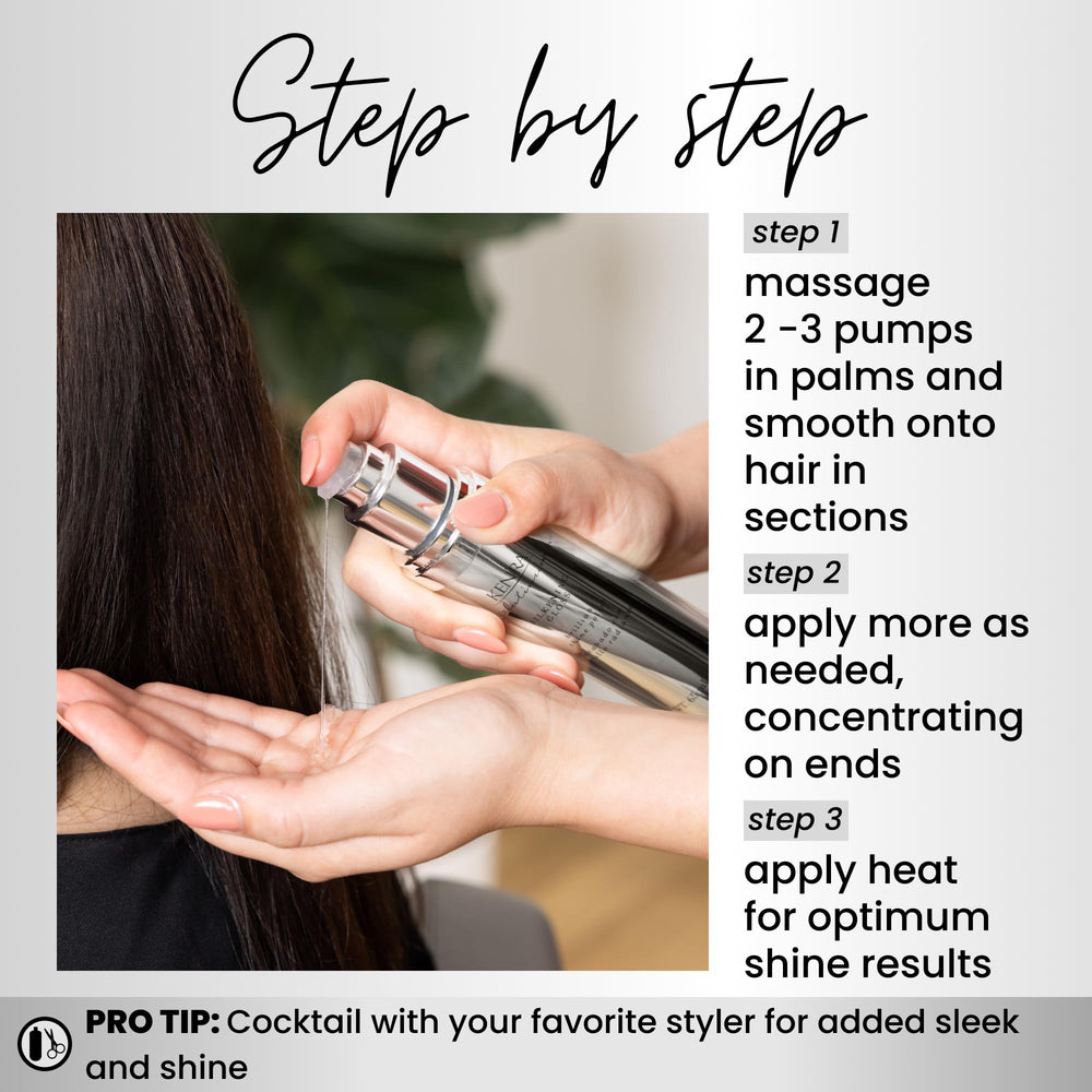 Kenra Platinum Silkening Gloss frizz-control for sleek strands.