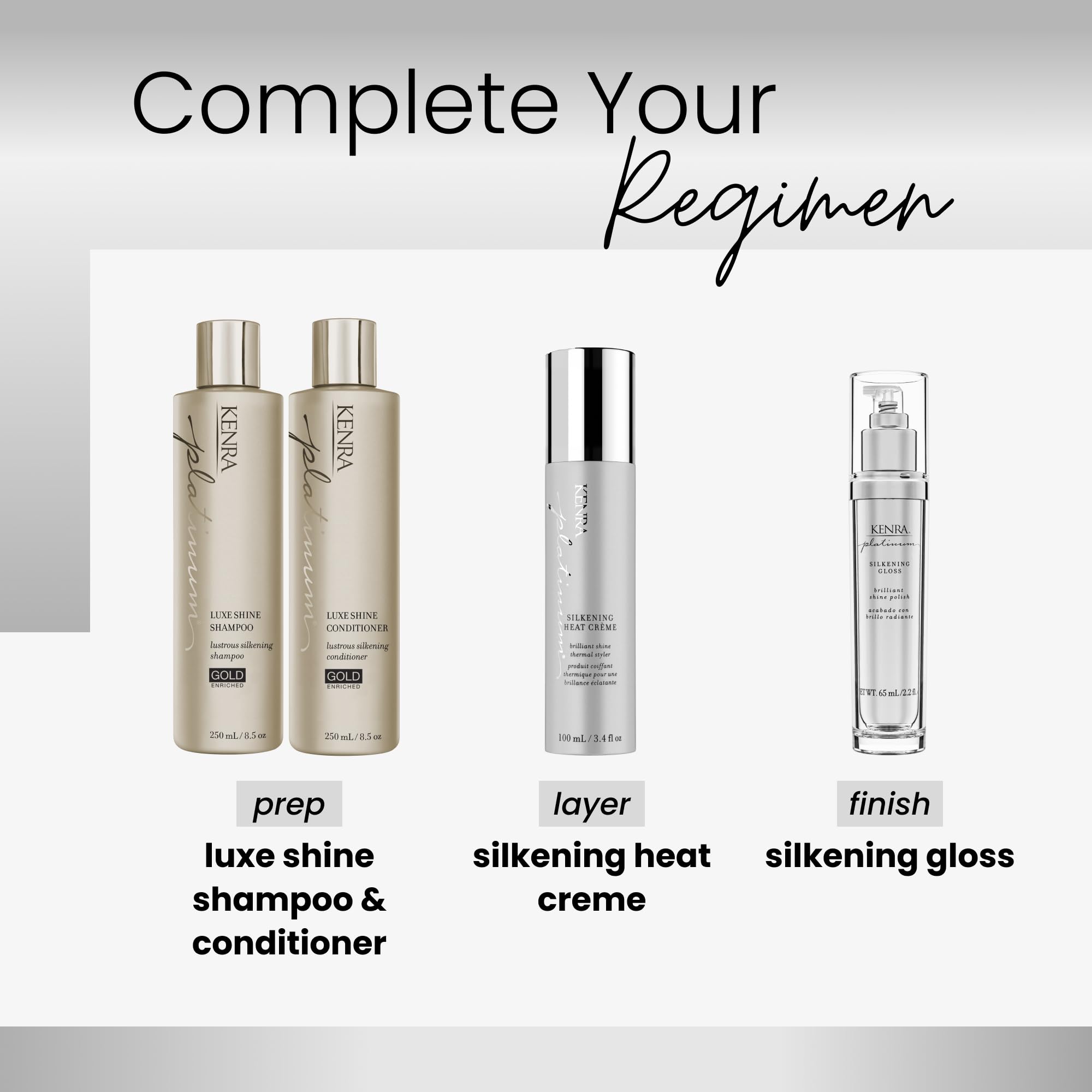 Kenra Platinum Silkening Gloss humidity protection protects style.