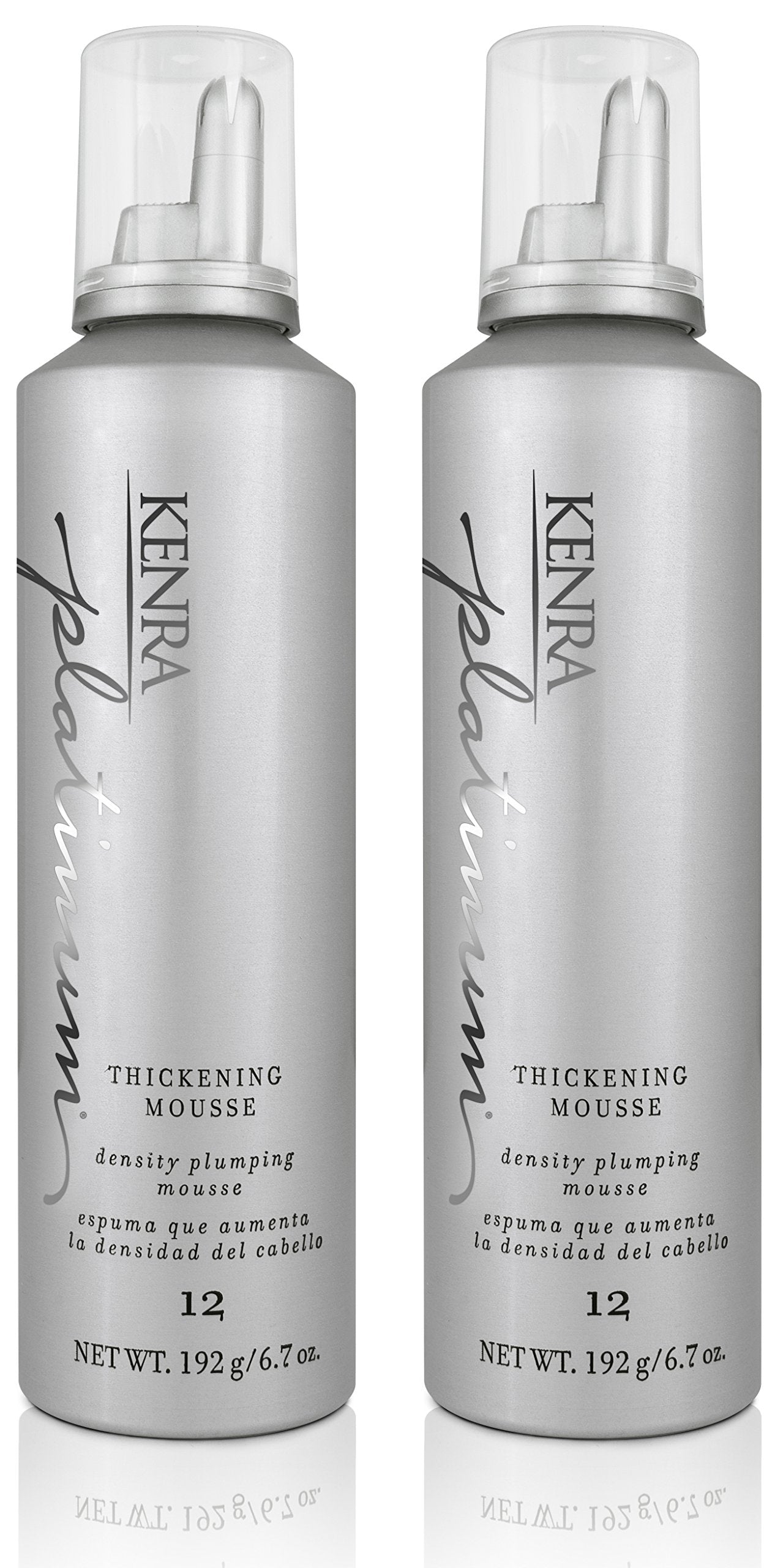 Kenra Platinum Thickening Mousse duo bottles for voluminous styling