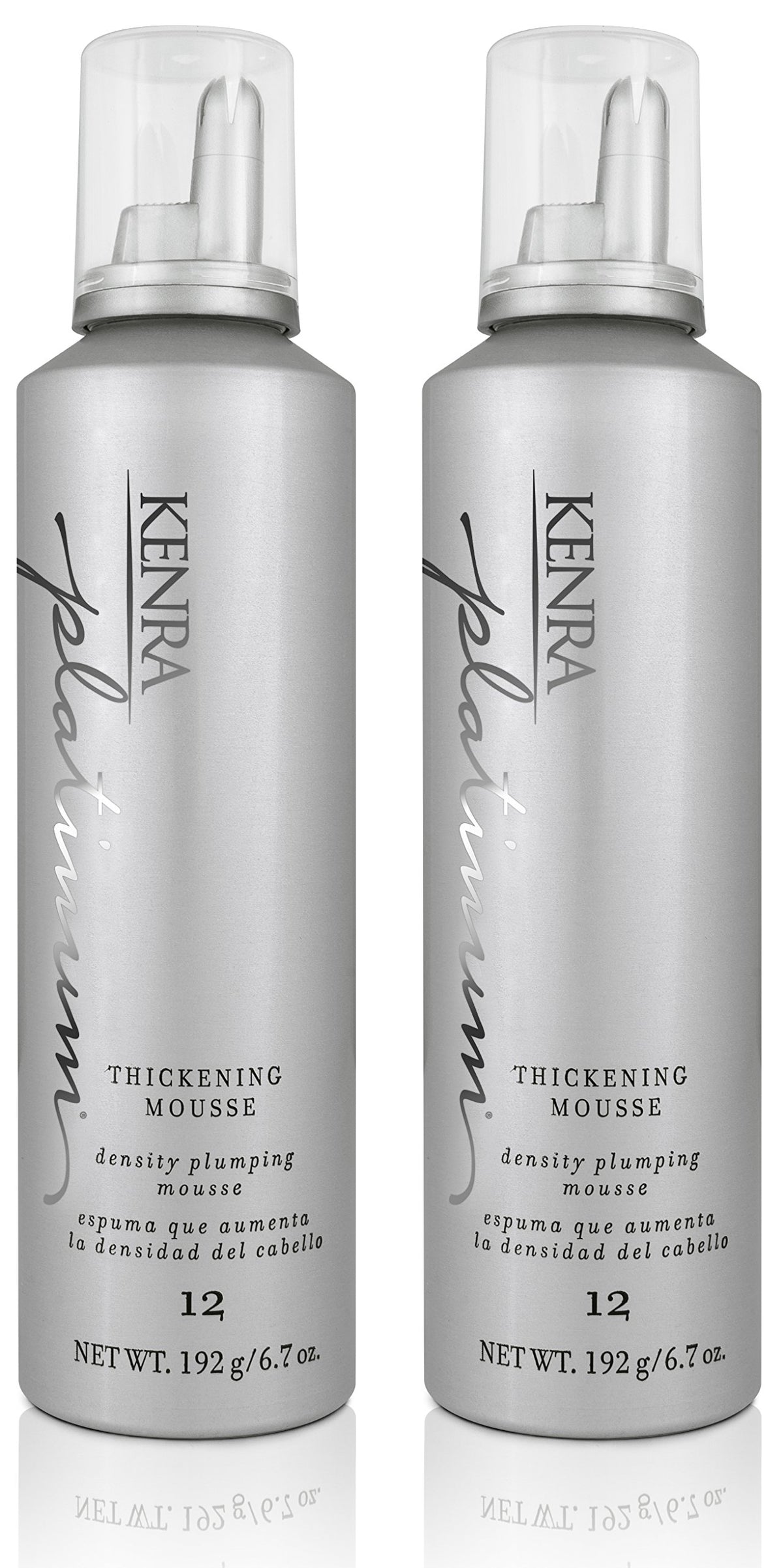 Kenra Platinum Thickening Mousse duo bottles for voluminous styling