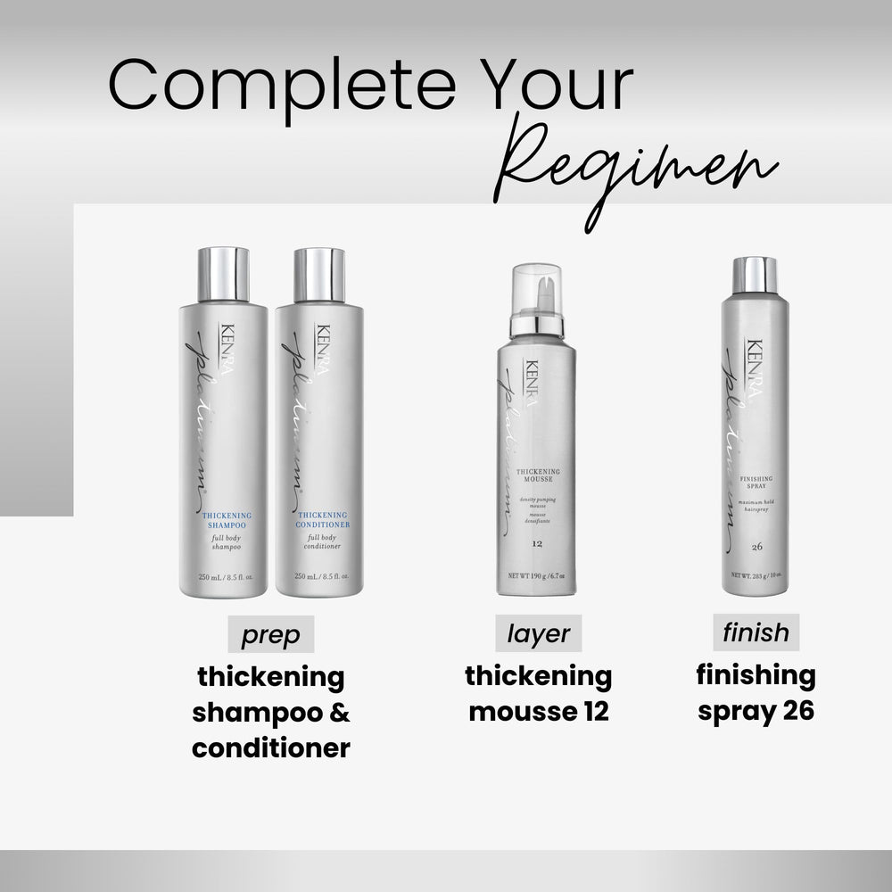 Hair treated with Kenra mousse showing humidity protection up to 48 hours
