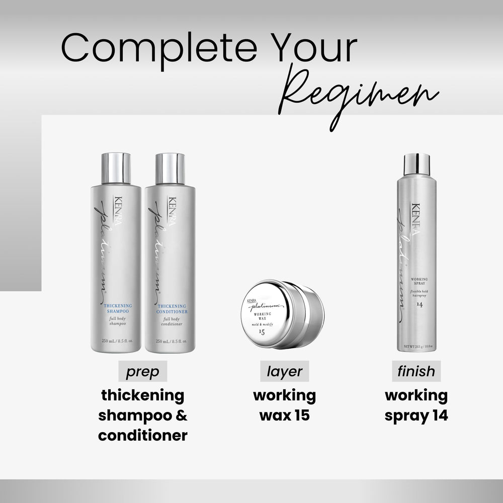 Creme-based formula of Kenra Working Wax 15 smooths application and shaping.