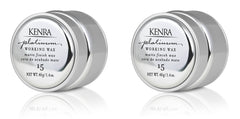 Kenra Platinum Working Wax 15 jar front view for compact two-pack styling on the go.