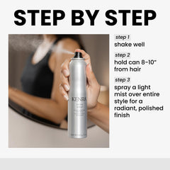 Kenra Shine Spray used in humidity to control frizz and flyaways