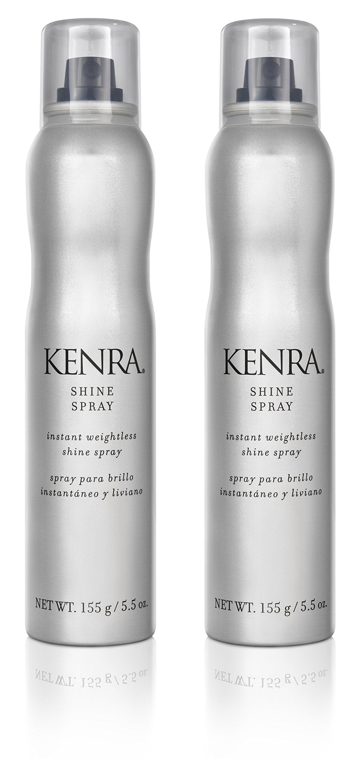 Kenra Shine Spray two-pack bottles delivering weightless shine for any style