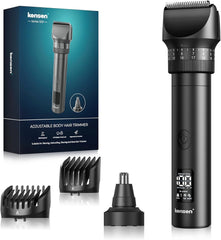 Kensen beard trimmer front view showing ergonomic grip for precise grooming.