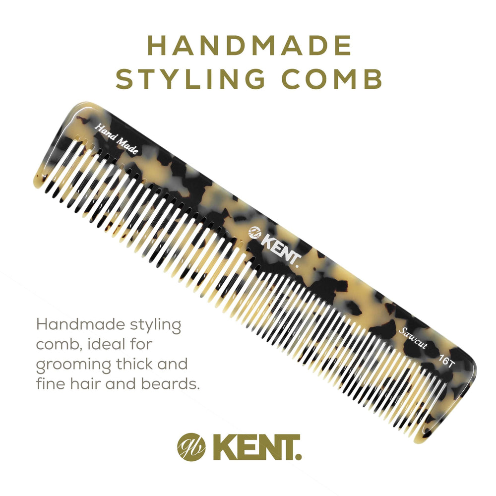 Kent 16T TW hand polished teeth glide smoothly through hair.