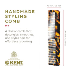 Kent 16T TY wide detangler for effortless detangling of thick curly hair
