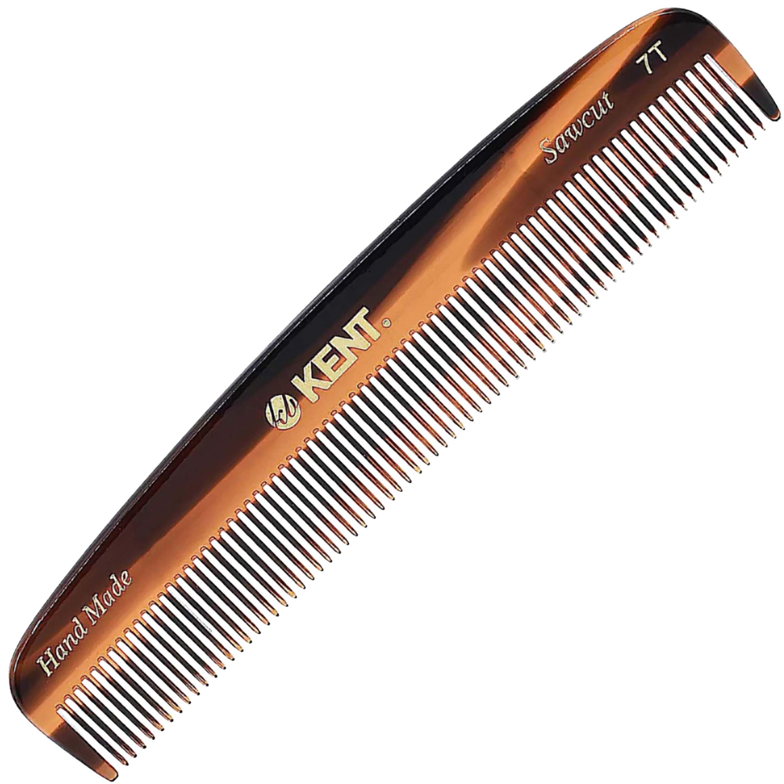 Kent 7T handmade fine-tooth pocket comb for on-the-go grooming.
